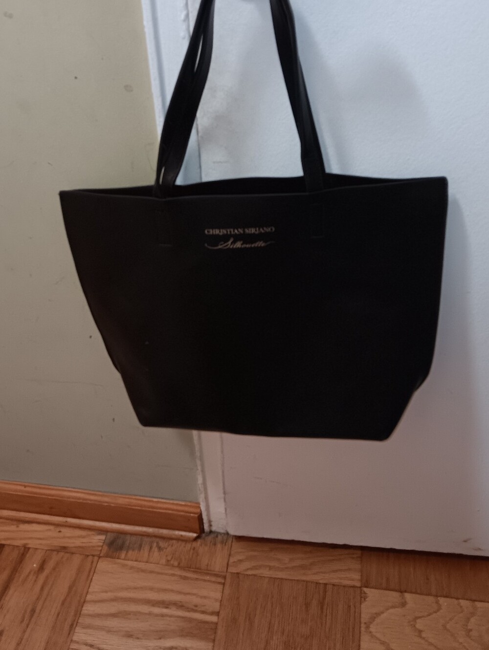 Christian Siriano Sleek Black Tote with Logo Accent - Picture 8 of 9